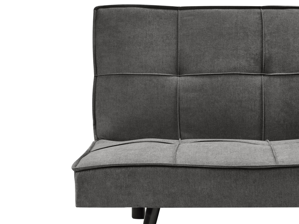 Sofa Bed HASLE Fabric Dark Grey 3 Seater