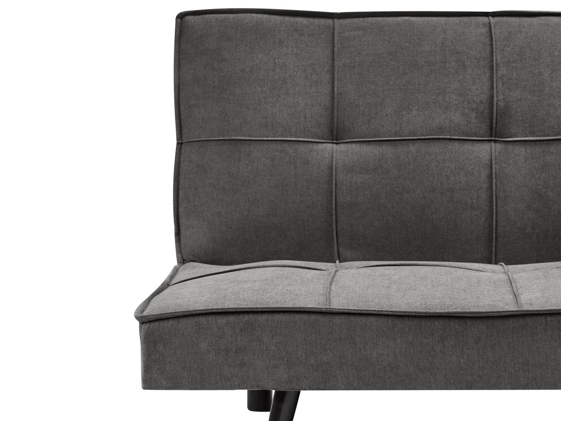 Sofa Bed HASLE Fabric Dark Grey 3 Seater