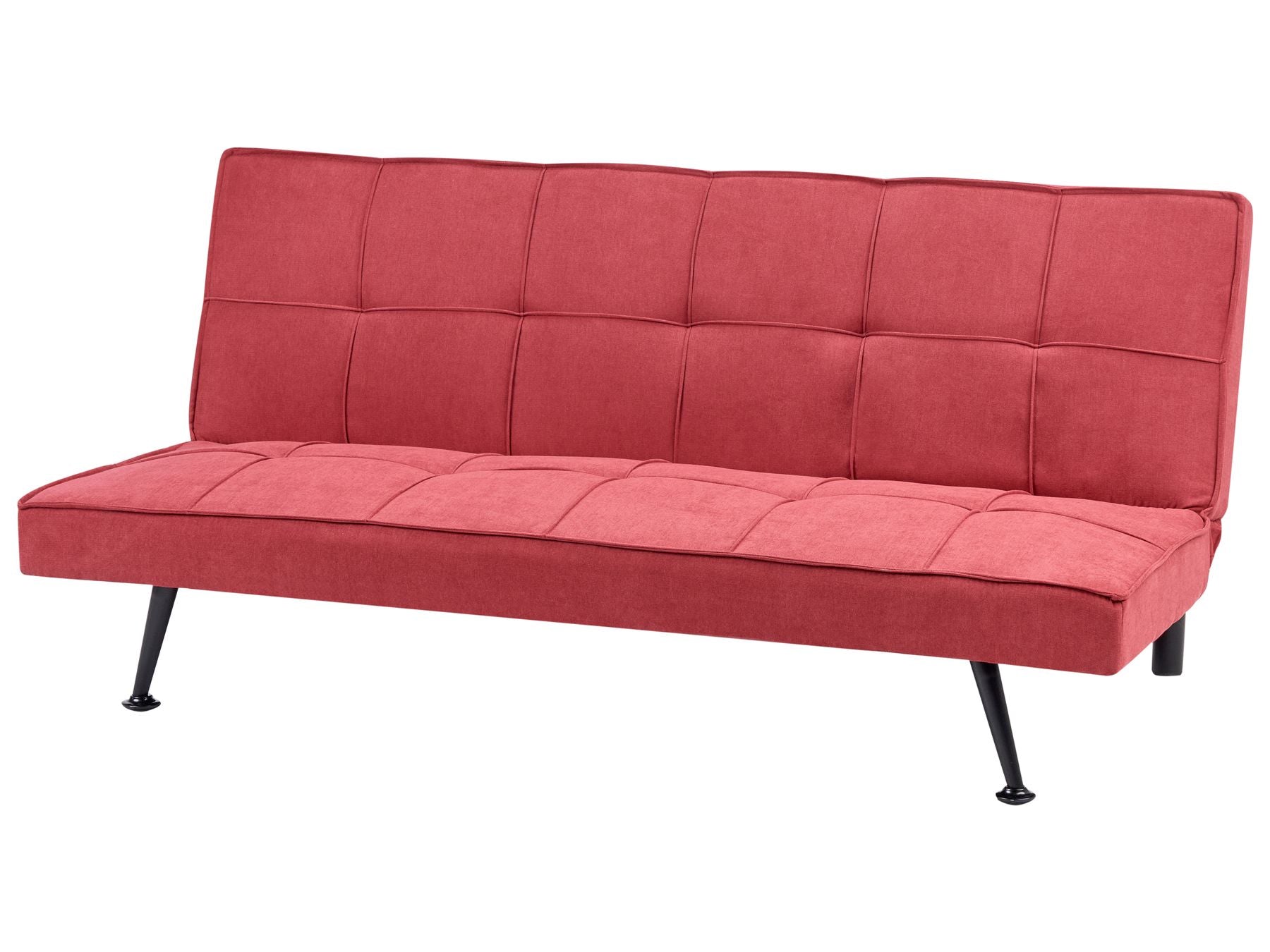 Sofa Bed HASLE Fabric Red 3 Seater