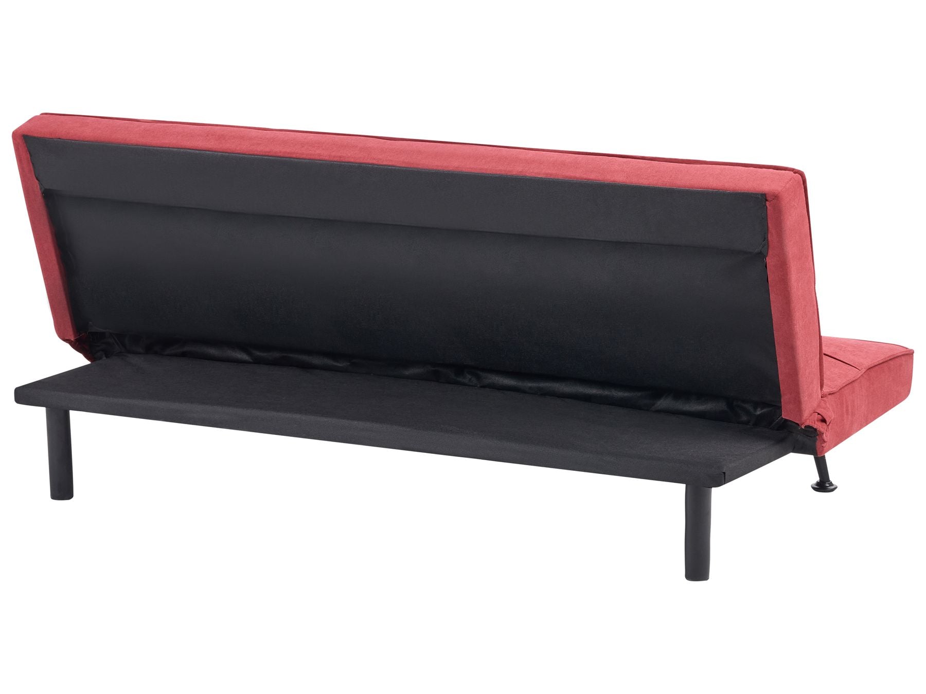 Sofa Bed HASLE Fabric Red 3 Seater