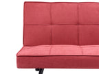 Sofa Bed HASLE Fabric Red 3 Seater