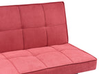 Sofa Bed HASLE Fabric Red 3 Seater