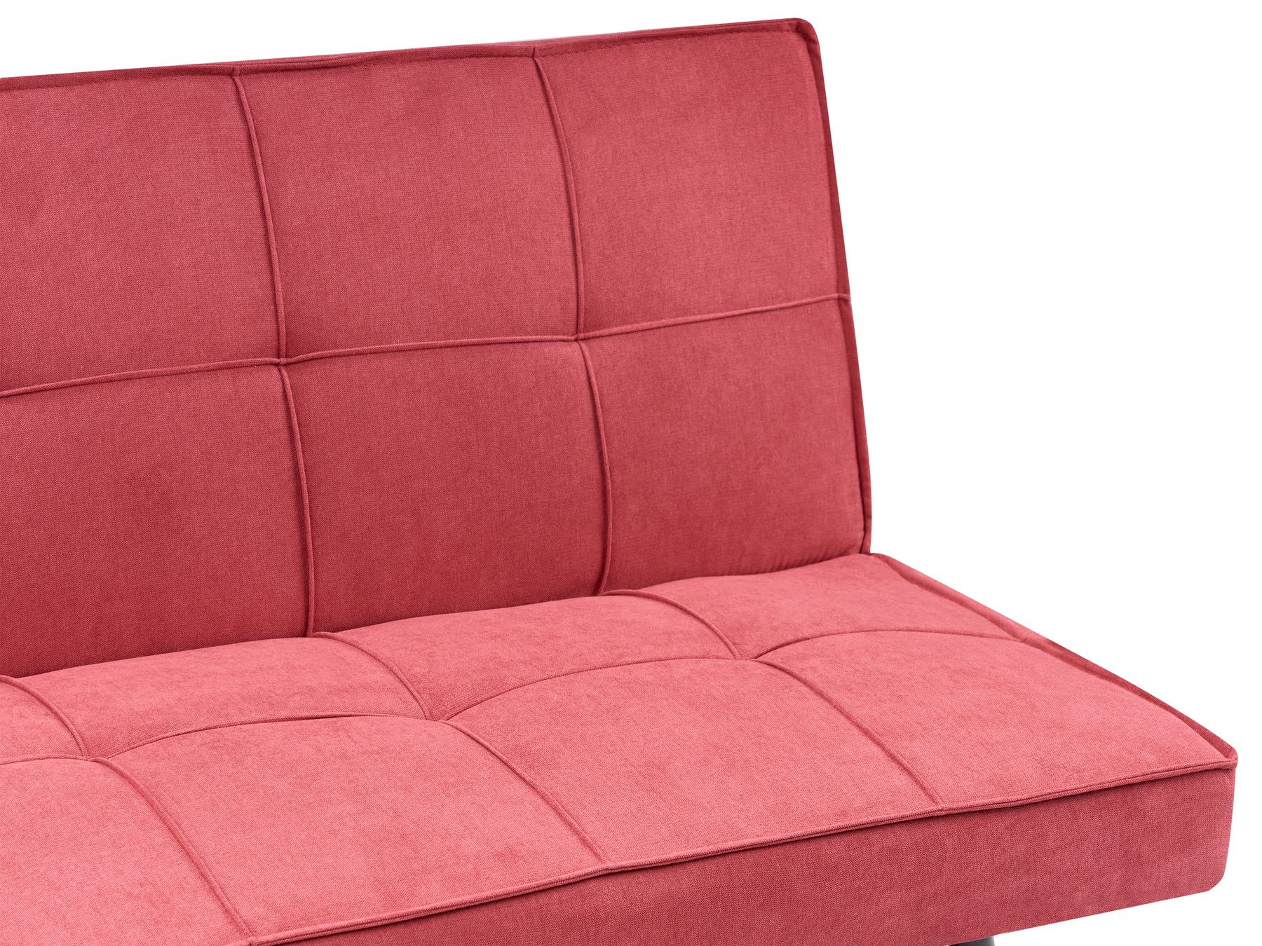 Sofa Bed HASLE Fabric Red 3 Seater