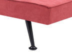 Sofa Bed HASLE Fabric Red 3 Seater