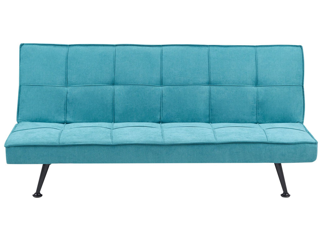 Sofa Bed HASLE Fabric Sea Blue 3 Seater
