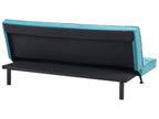 Sofa Bed HASLE Fabric Sea Blue 3 Seater