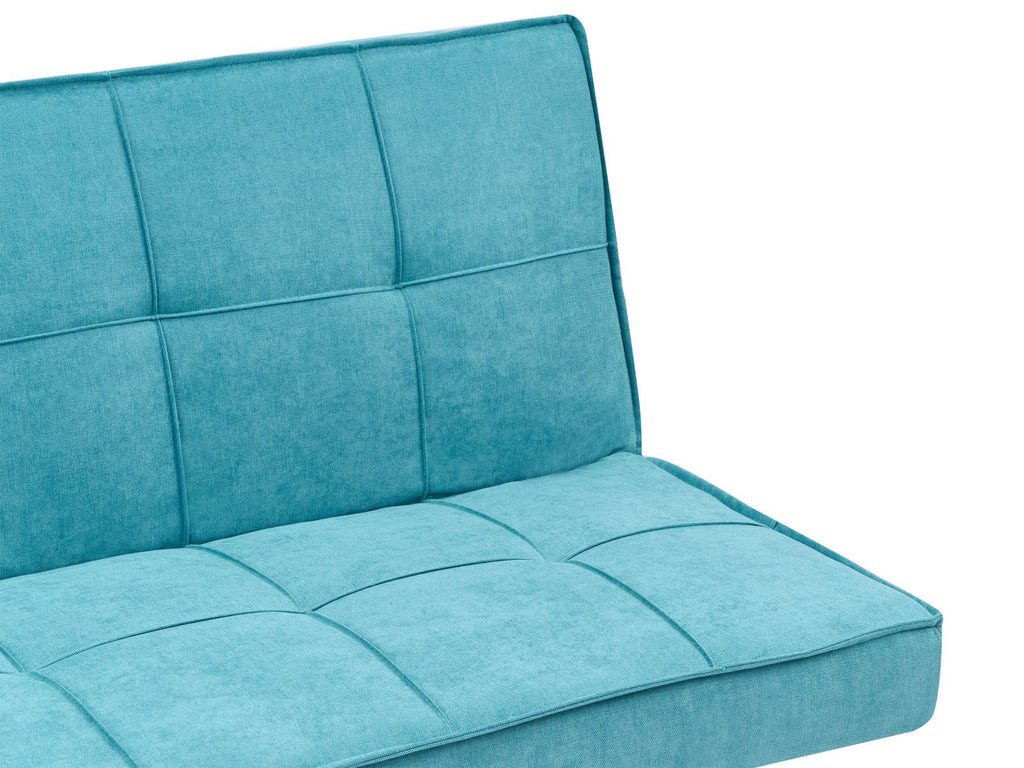Sofa Bed HASLE Fabric Sea Blue 3 Seater