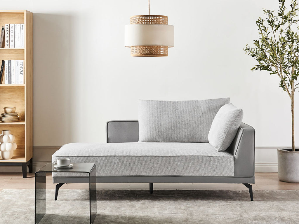 Corner Sofa MYKEN Fabric Light Grey 3 Seater Right Hand