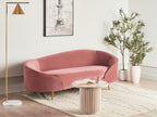 Velvet Sofa Pastel Pink SAVAR