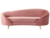 Velvet Sofa Pastel Pink