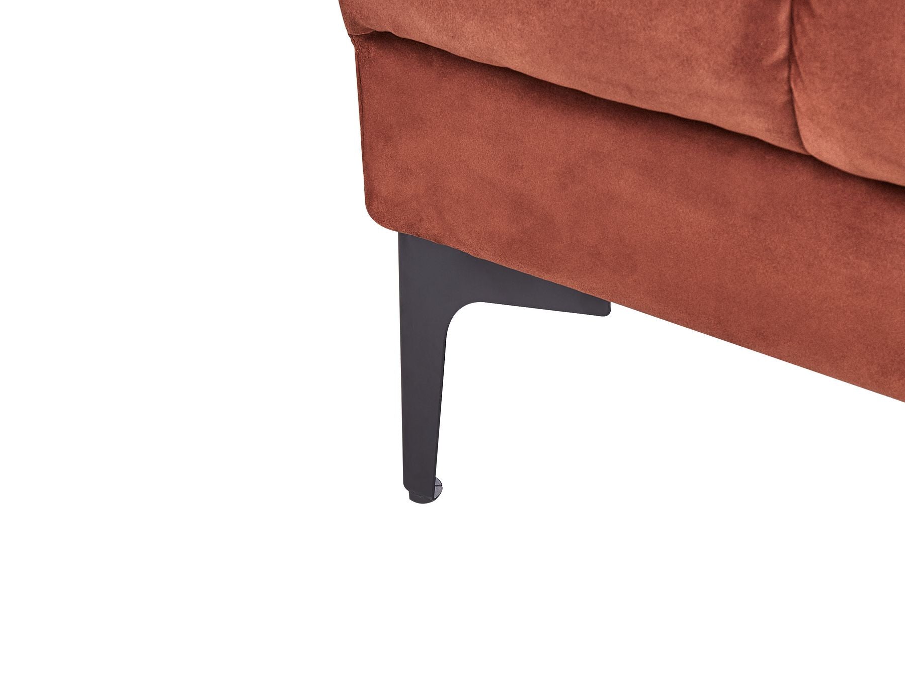 Sofa Bed ALNES Velvet Light Red 3 Seater