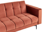 Modular U-Shape Sofa Bed ALNES Velvet Light Red 5 Seater