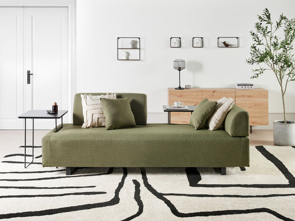 Sofa with Side Tables Green SOKNA