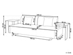 Sofa with Side Tables Yellow SOKNA