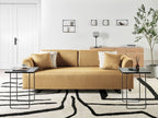 Sofa with Side Tables Yellow SOKNA
