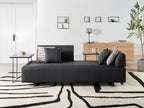 Sofa with Side Tables Black SOKNA