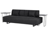 Sofa with Side Tables Black