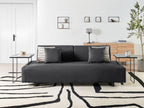 Sofa with Side Tables Black SOKNA