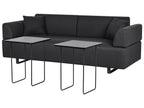 Sofa with Side Tables Black SOKNA