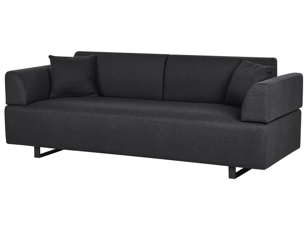 Sofa with Side Tables Black SOKNA
