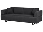 Sofa with Side Tables Black SOKNA
