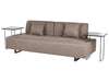 Sofa with Side Tables Brown