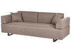 Sofa with Side Tables Brown SOKNA