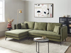 Corner Sofa ALTAN Fabric Green 3 Seater Right Hand