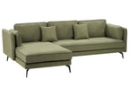 Corner Sofa ALTAN Fabric Green 3 Seater Right Hand