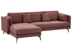 Corner Sofa ALTAN Fabric Burgundy 3 Seater Right Hand