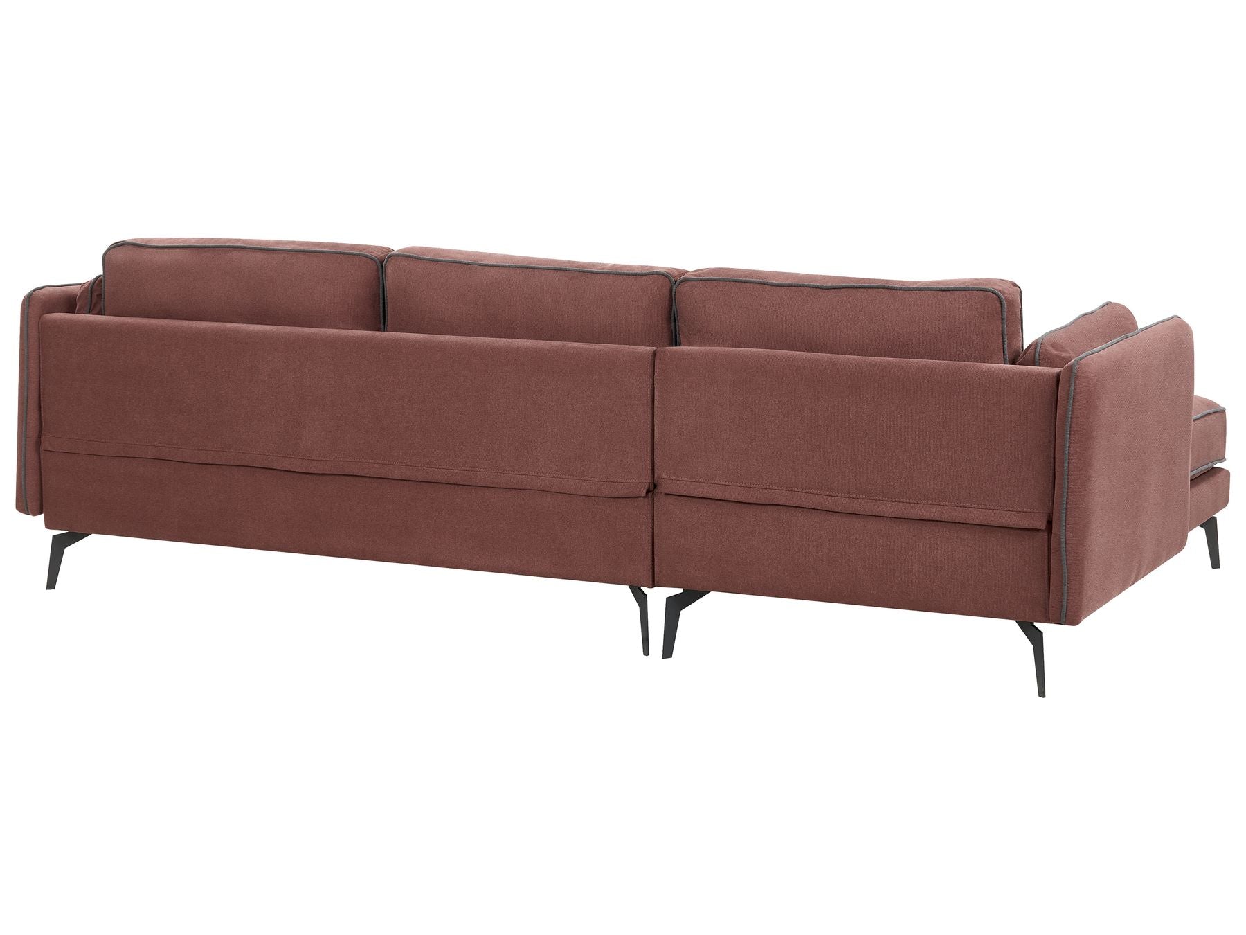 Corner Sofa ALTAN Fabric Burgundy 3 Seater Right Hand
