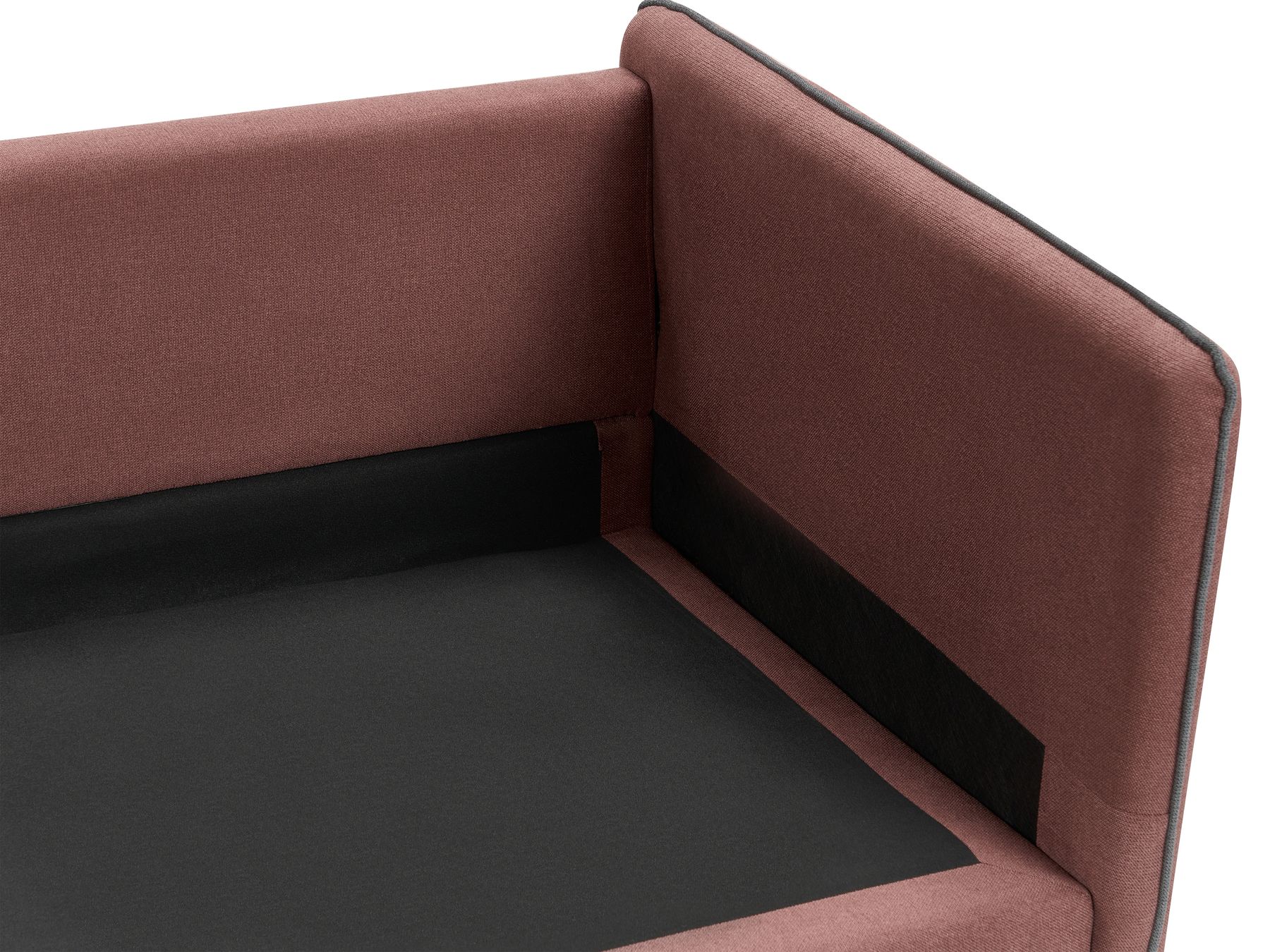 Corner Sofa ALTAN Fabric Burgundy 3 Seater Right Hand