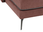 Corner Sofa ALTAN Fabric Burgundy 3 Seater Right Hand