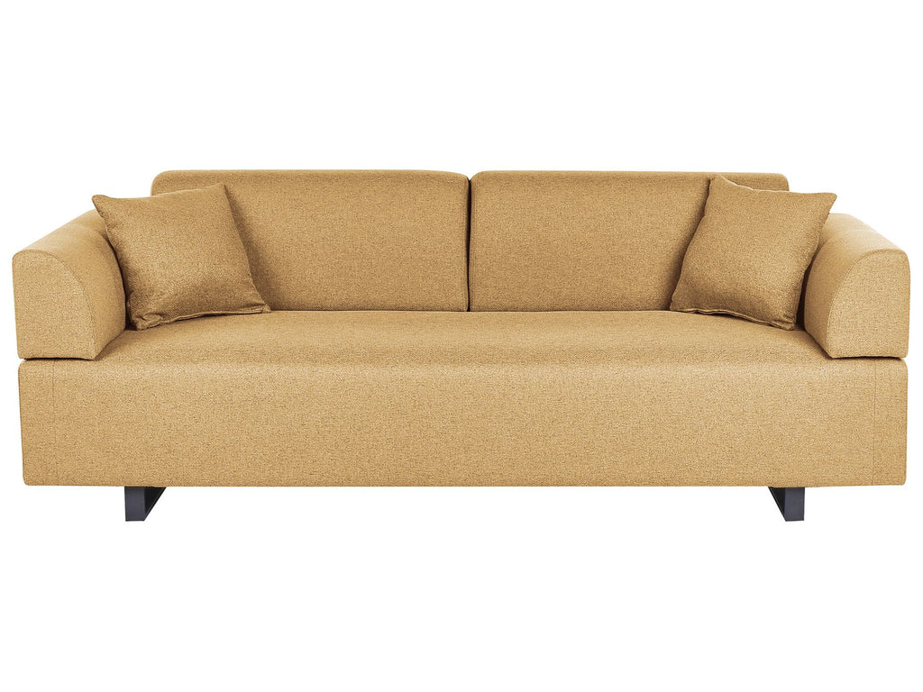 Sofa with Side Tables Yellow SOKNA