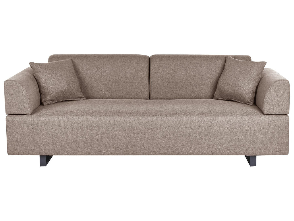 Sofa with Side Tables Brown SOKNA
