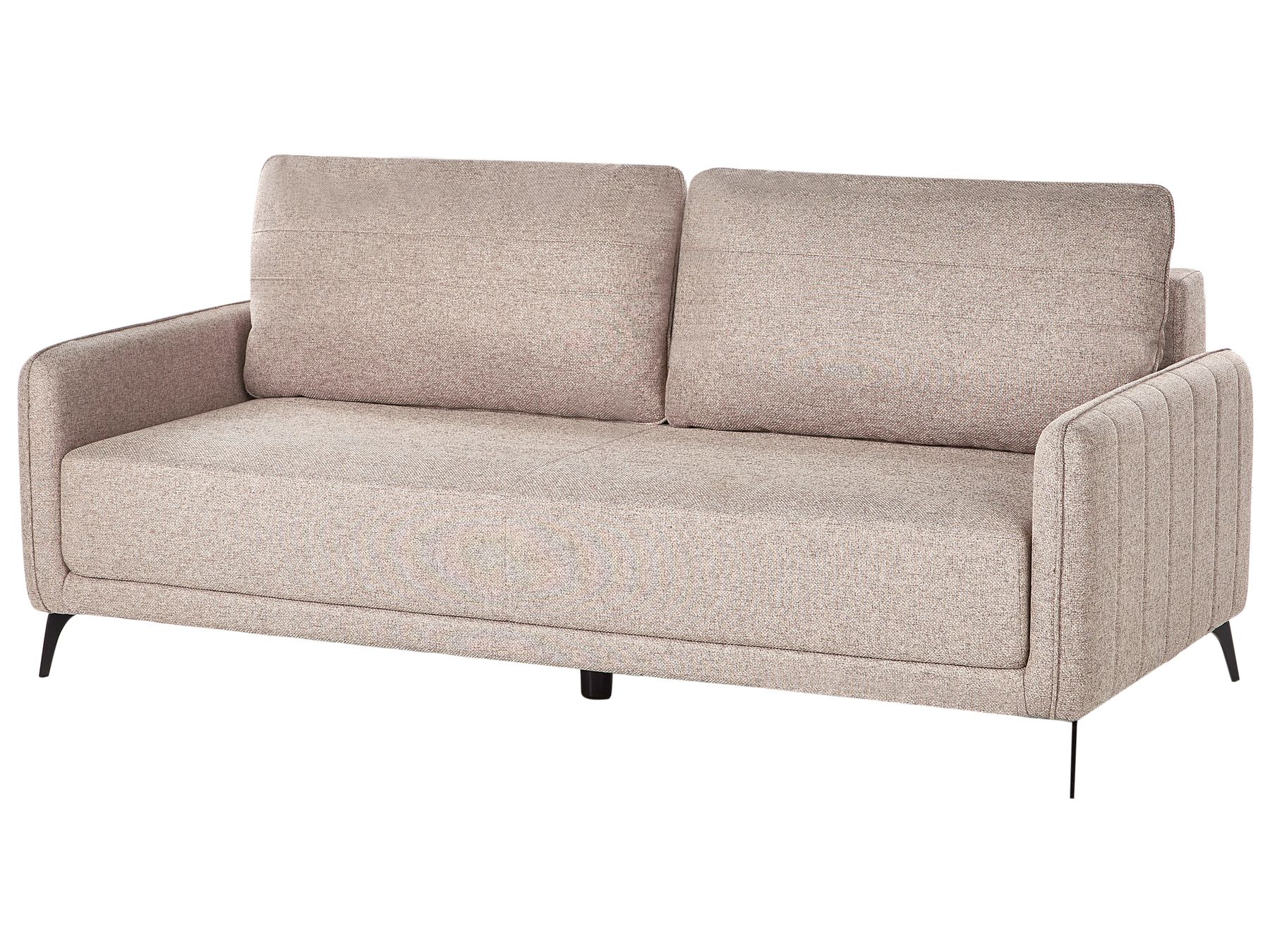 Sofa Bed HEMING Fabric Light Brown 3 Seater