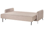 Sofa Bed HEMING Fabric Light Brown 3 Seater