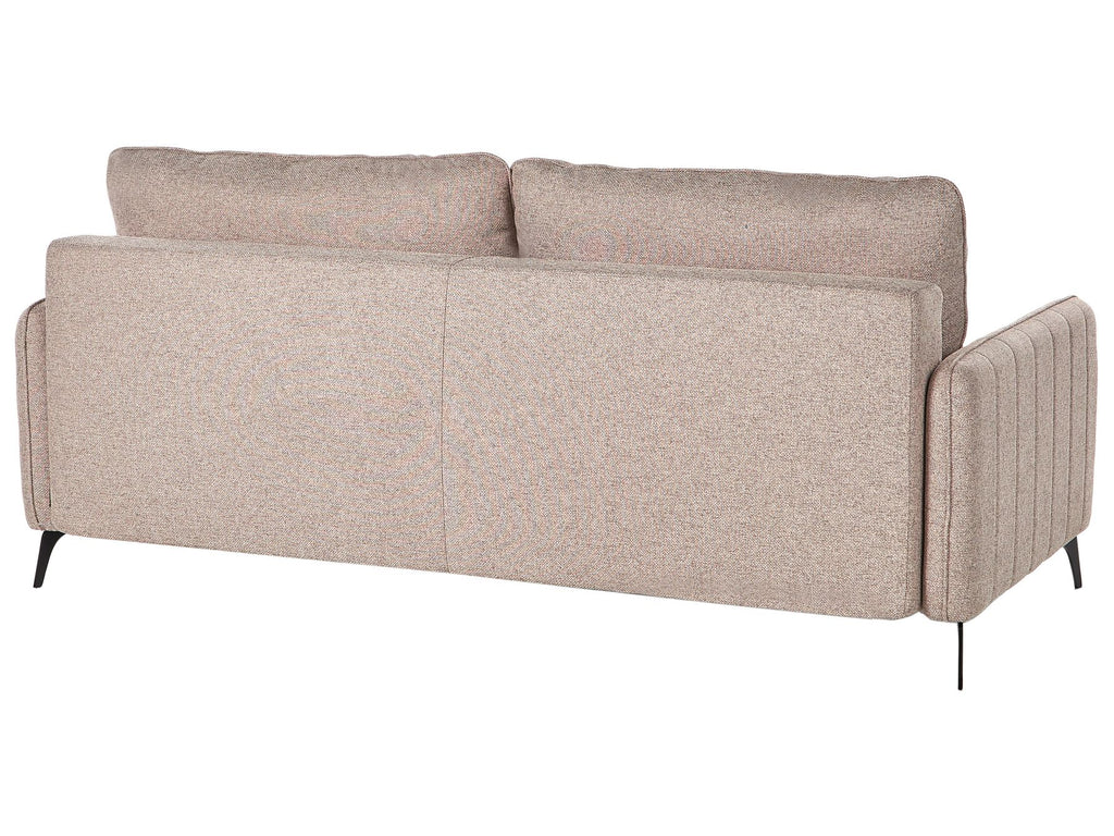 Sofa Bed HEMING Fabric Light Brown 3 Seater