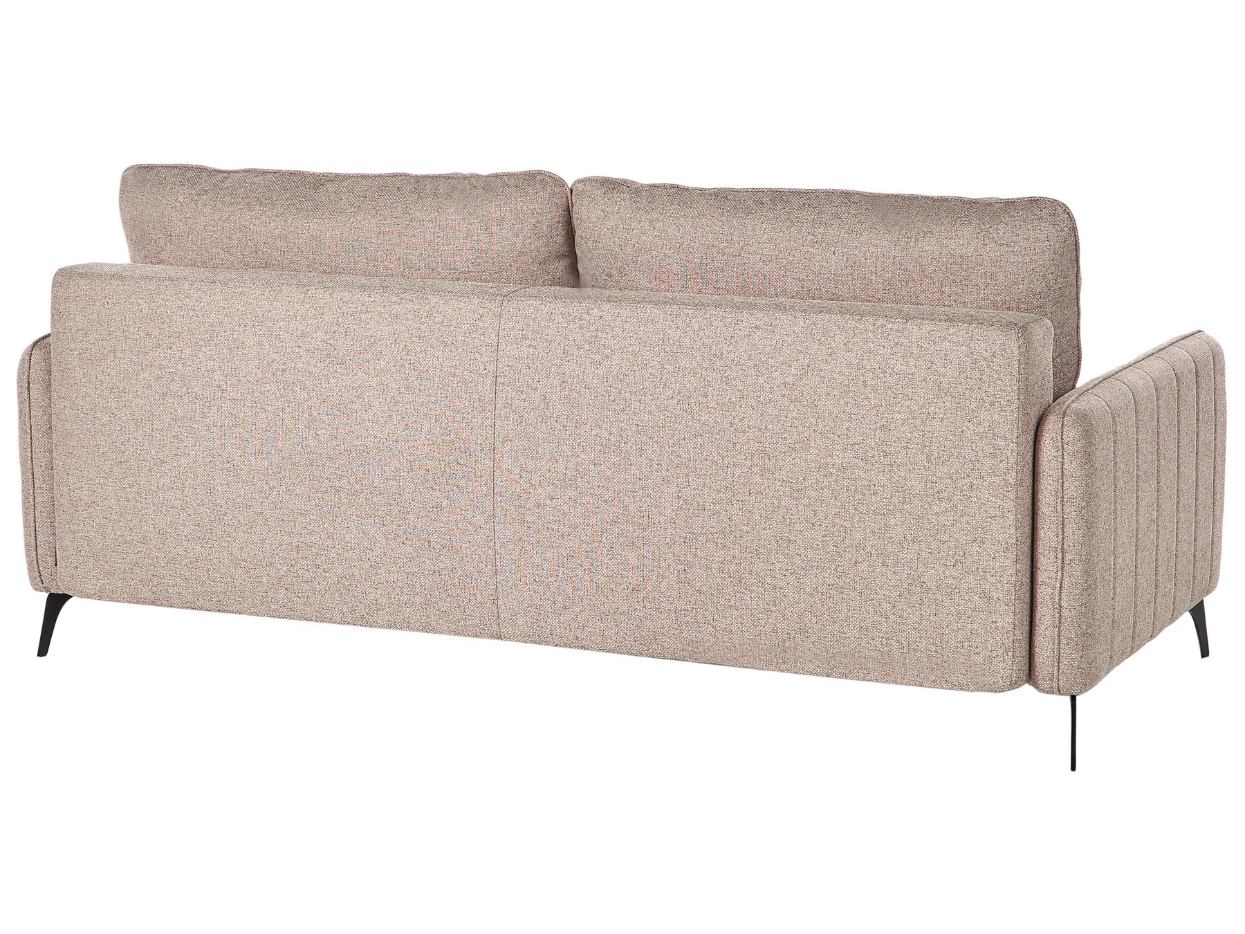 Sofa Bed HEMING Fabric Light Brown 3 Seater
