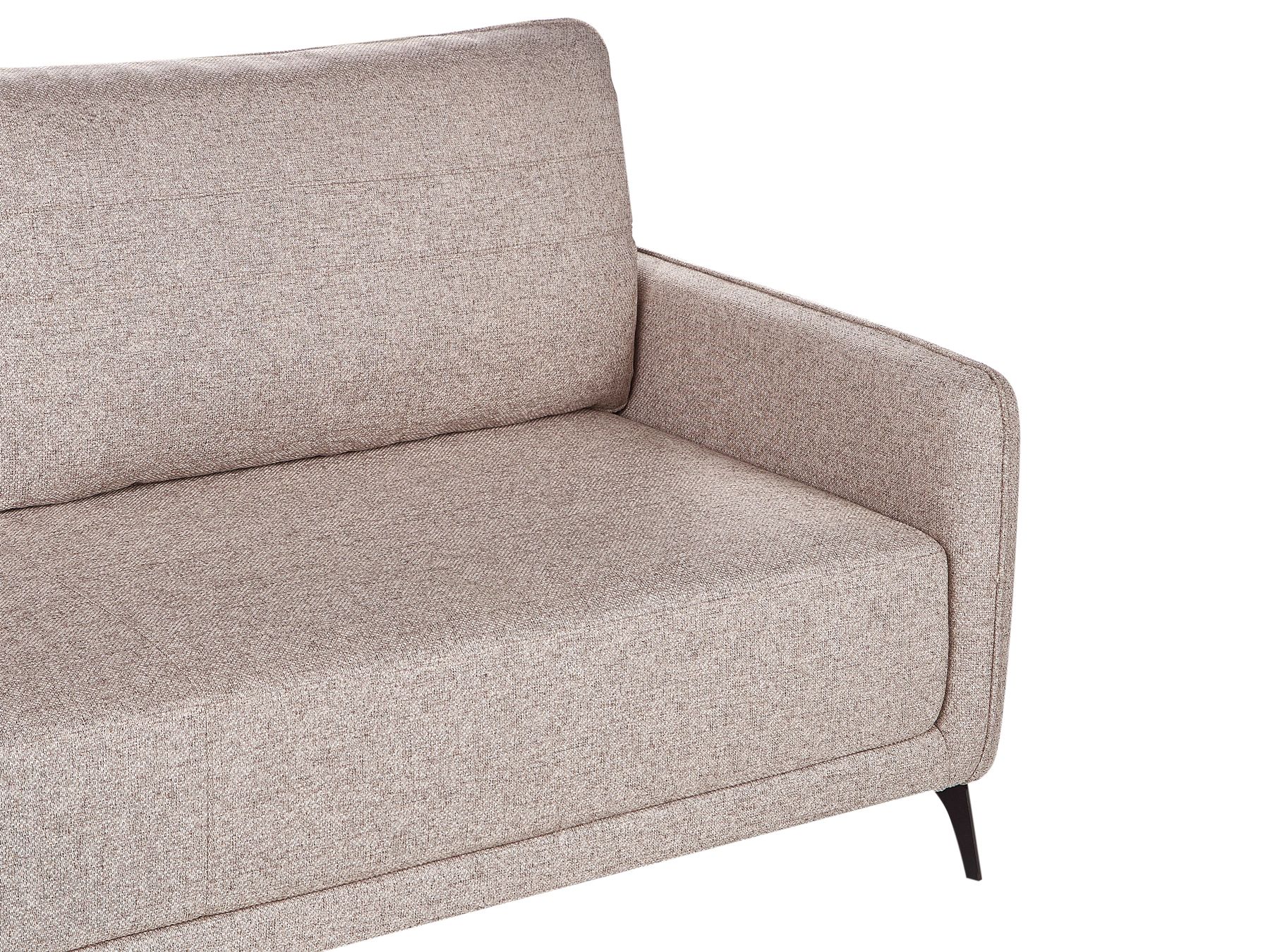 Sofa Bed HEMING Fabric Light Brown 3 Seater