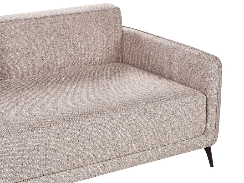 Sofa Bed HEMING Fabric Light Brown 3 Seater