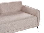 Sofa Bed HEMING Fabric Light Brown 3 Seater