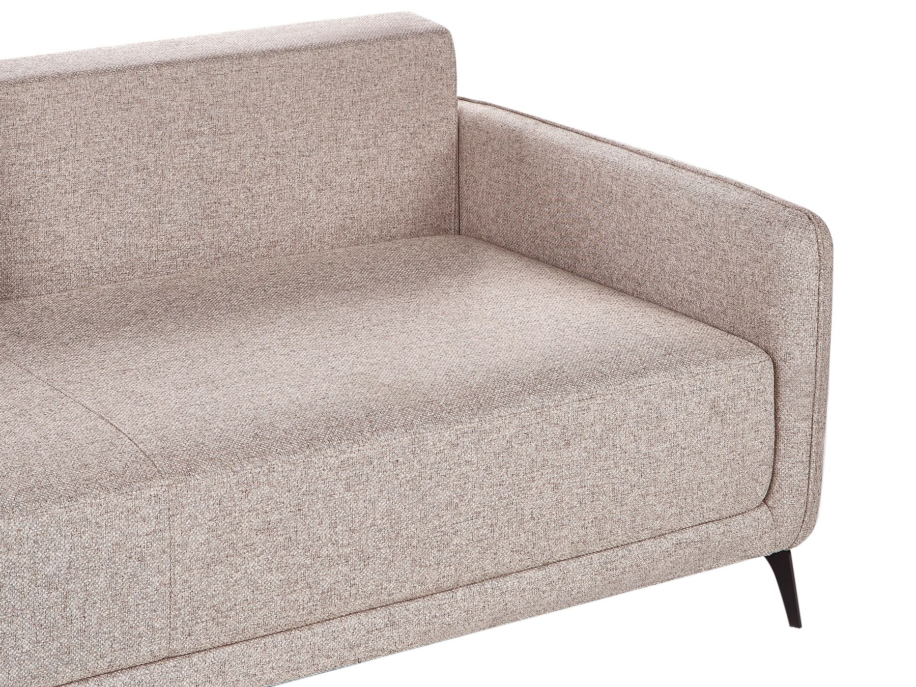 Sofa Bed HEMING Fabric Light Brown 3 Seater