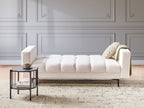 Sofa Bed ALNES Boucle White 3 Seater