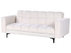 Sofa Bed ALNES Boucle White 3 Seater
