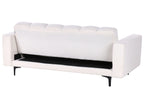 Sofa Bed ALNES Boucle White 3 Seater