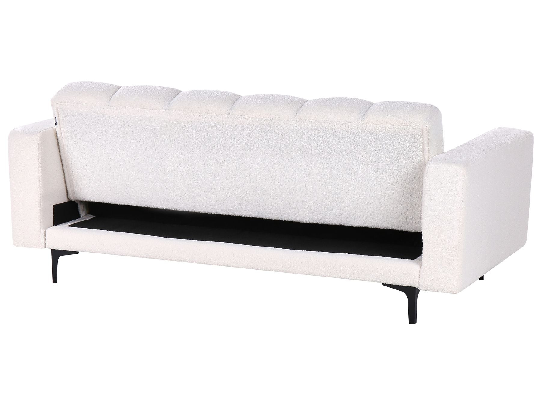 Sofa Bed ALNES Boucle White 3 Seater