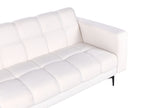 Sofa Bed ALNES Boucle White 3 Seater