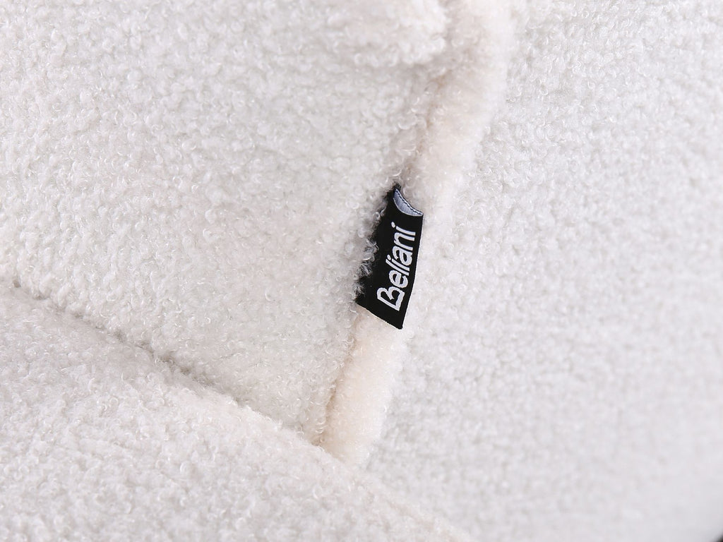 Sofa Bed ALNES Boucle White 3 Seater