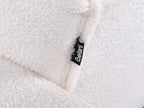 Sofa Bed ALNES Boucle White 3 Seater